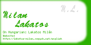 milan lakatos business card