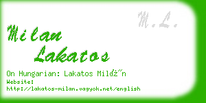 milan lakatos business card